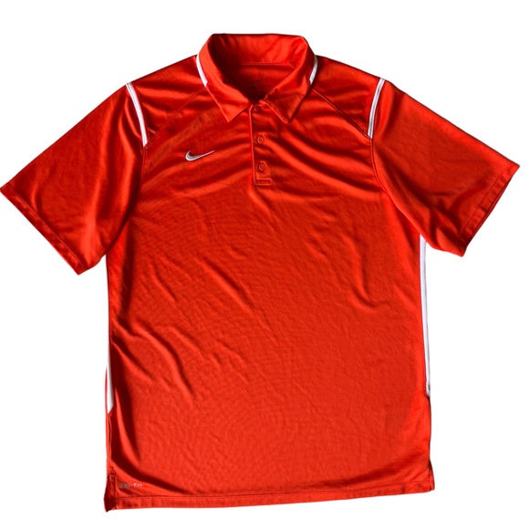 Nike DRI-FIT Short Sleeve Golf Polo Orange L - Picture 2 of 11